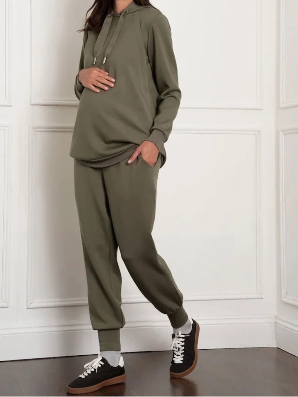 Seraphine Olive Green Maternity & Nursing Lounge Set